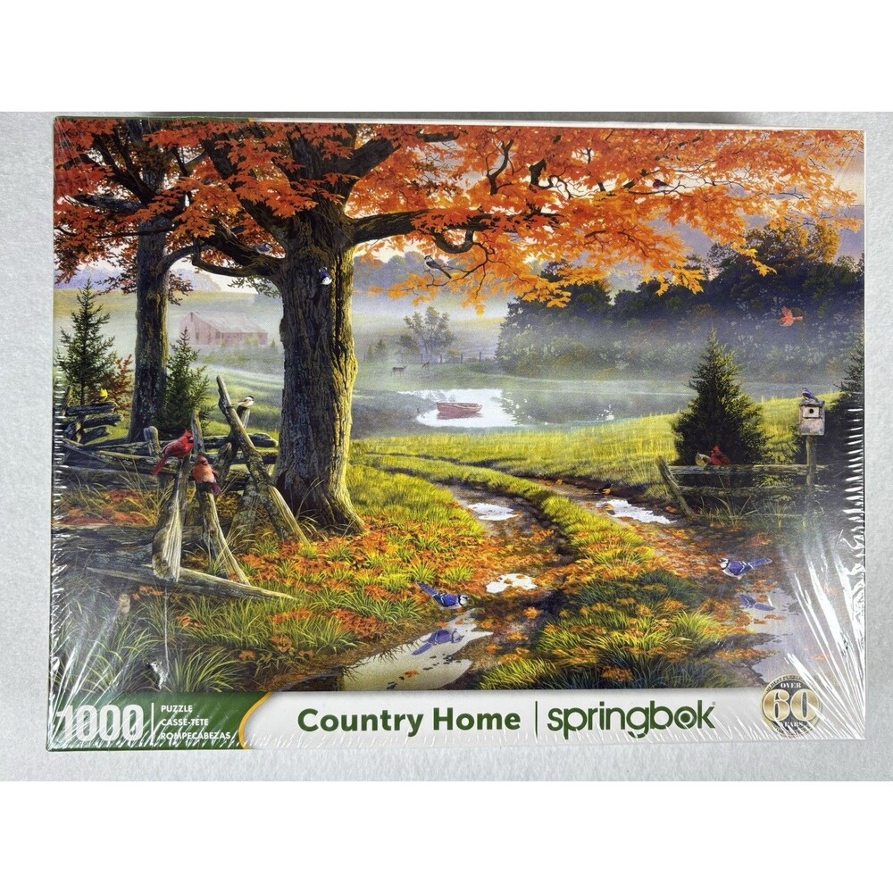 Country Home 1000 Piece Jigsaw Puzzle Springbok - New Sealed - Made In USA